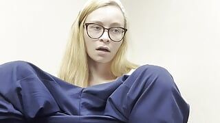 Naughty nurse pussy play horny hot blonde milf